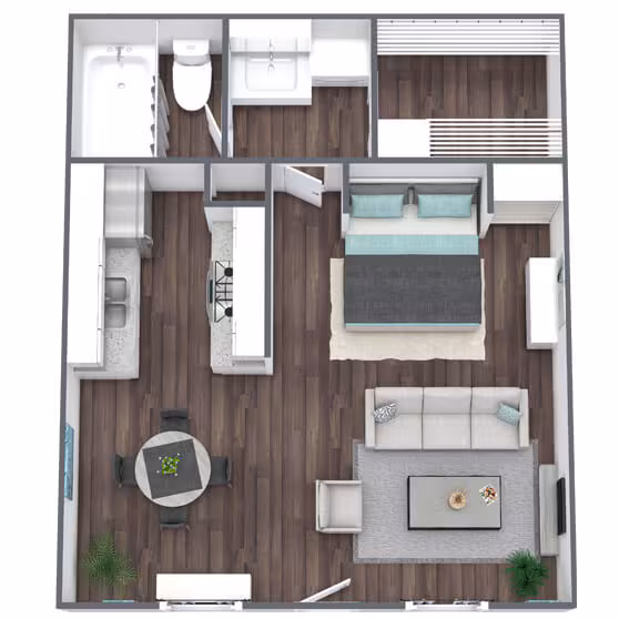 Unit H008 E008 floor plan